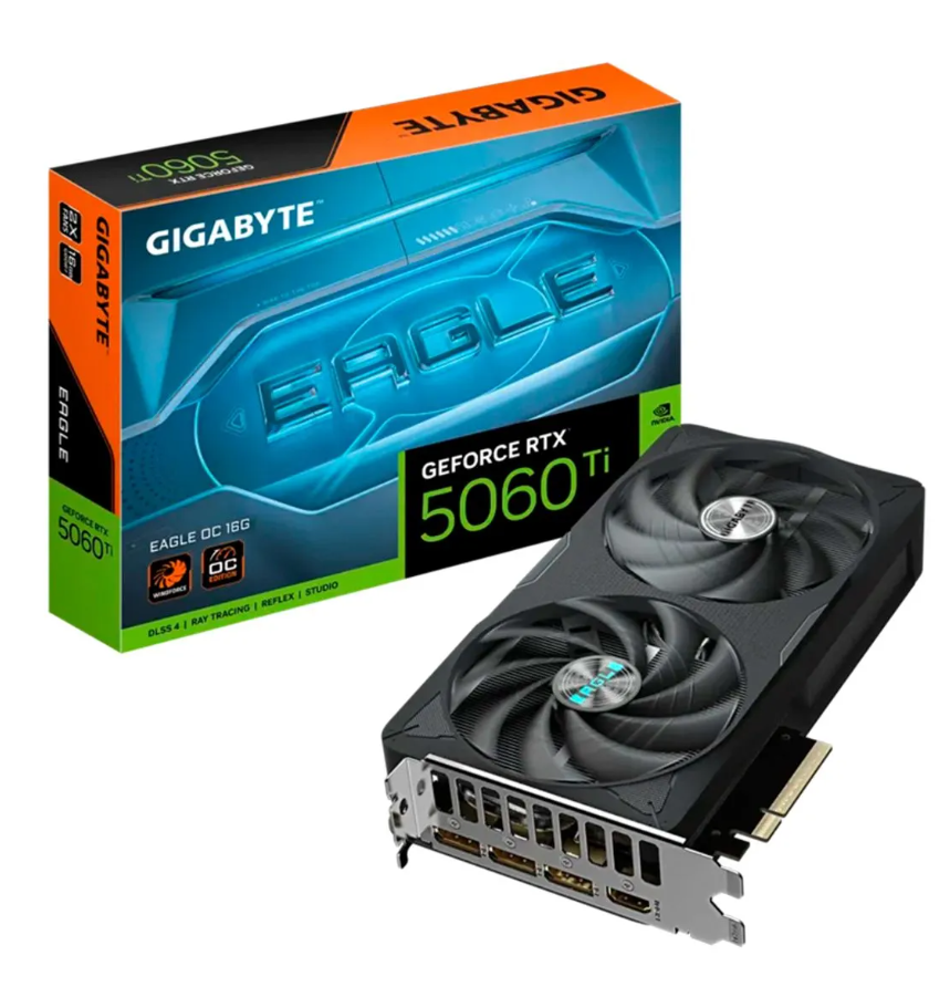 Tarjeta de video Gigabyte NVIDIA RTX 5060Ti EAGLE OC 8GB GDDR7